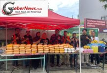 Jum’at Berkah, Pemuda Pancasila Sukaramai II Bagikan 150 Paket Makanan untuk