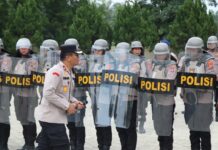 Jajaran Polres Sergai Gelar Latihan Sispam Kota, Antisipasi Potensi Guantibmas