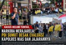 PDI Sumut Desak Evaluasi Kapolres Nias dan Jajarannya