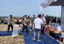 Kapolres Binjai Hadiri Peletakan Batu Pertama Pembangunan PT Natural Tirta Segar di Langkat