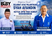 Bobylovers Sumut: Selamat Atas Pelantikan Syah Afandin Menjadi Ketua DPW PAN Sumut Periode 2024–2029