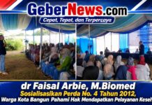 dr Faisal Arbie, M.Biomed Tegaskan Hak Kesehatan Warga Medan Tidak Boleh Terabaikan, Sosper Perda No. 4 Tahun 2012 Digelar di Kota Bangun