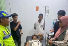 Lalai dan Tak Pakai Helm, Dua Sepeda Motor Tabrakan di Sergai, 4 Orang Luka-Luka