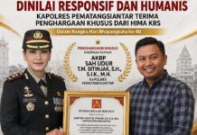 Dinilai Responsif dan Humanis, Kapolres Pematangsiantar Terima Penghargaan Khusus dari HIMA KRS