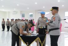 Kapolres Serdang Bedagai Pimpin Sertijab Kasat Polairud Polres Serdang bedagai