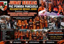 PAC Pemuda Pancasila Medan Johor Bagikan 250 Paket Makan dan Minum dalam Program Jumat Berkah