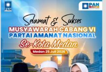 DPD PAN Kota Medan Gelar Musyawarah Cabang Serentak, Perkuat Konsolidasi Menuju Partai yang Solid dan Berdaya Saing