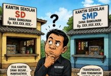 Selisih Proyek Kantin Siluman di Duga kuat di Telan Pelaksana Proyek Rp120 Juta