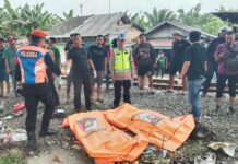 Dua Warga Tewas Tertabrak KA Putri Deli di Perlintasan Tanpa Palang di Perbaungan
