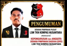 Dewan Pimpinan Pusat LSM TKN Kompas Nusantara Mencari Kepengurusan Dewan Pimpinan Daerah LSM TKN Kompas Nusantara Se – Indonesia