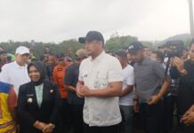 Gubernur Sumut Bersama Kapolres Binjai dan Plt. Bupati Langkat Tinjau Jalan Longsor di Desa Telagah