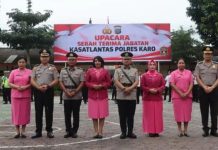 Pimpin Sertijab Kasat Lantas 2026, Kapolres Karo AKBP Pebriandi Haloho Tekankan Profesionalisme dan Pelayanan Humanis